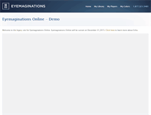 Tablet Screenshot of online.eyemaginations.com